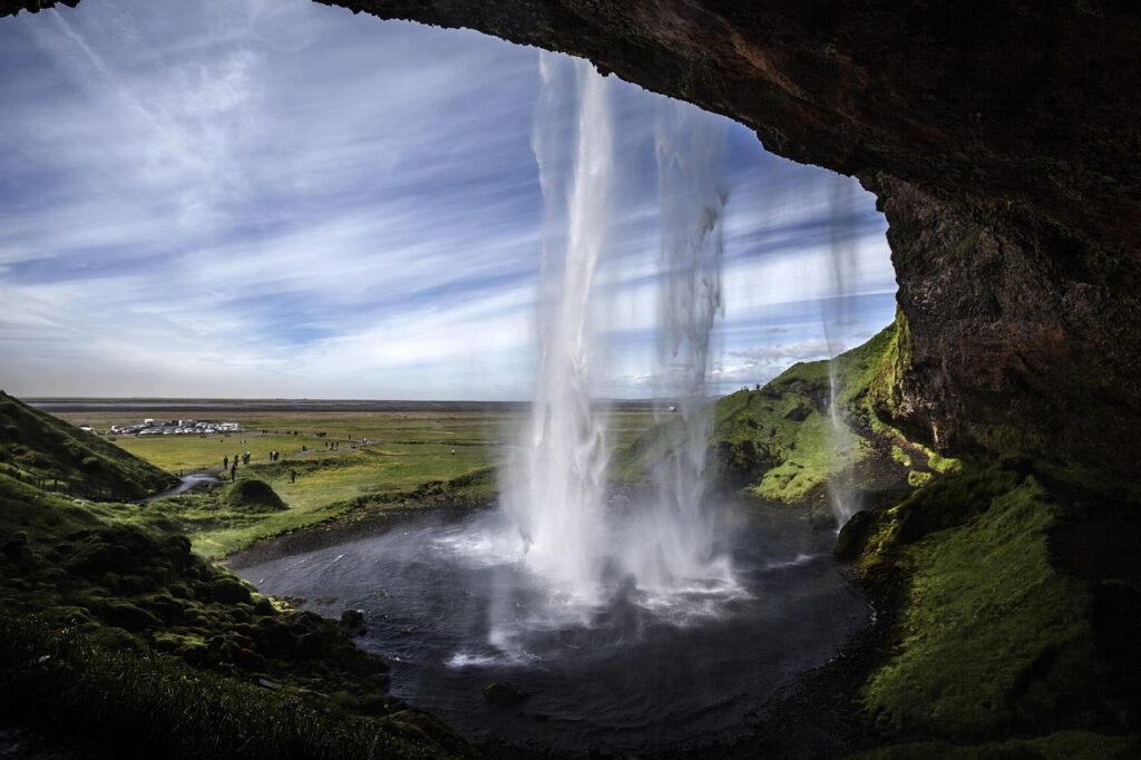 nature, waterfall, discovery, exploration, travel, nature background, beautiful nature, outdoors, hd wallpaper, seljalandsfoss, iceland, 4k wallpaper, nature wallpaper